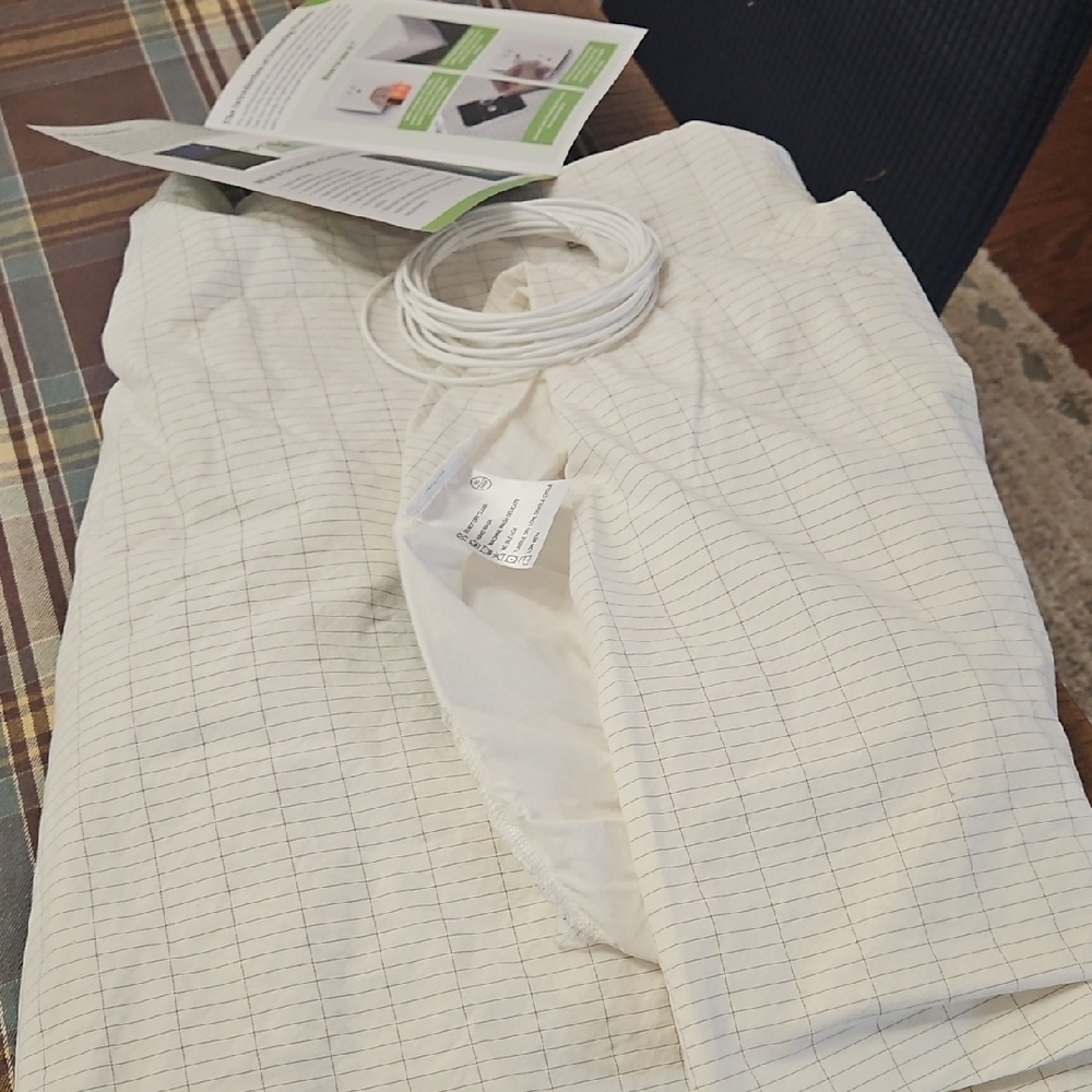 White Fabric with Subtle Grid Pattern
